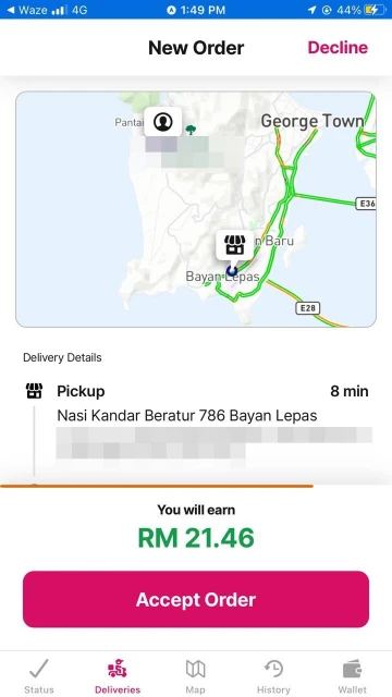 檳大部分送餐員將參與8月5日罷工行動　抗議送餐費問題