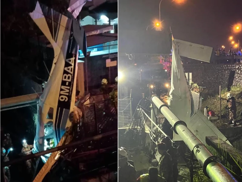 怡保小型飛機墜落 釀一死一傷