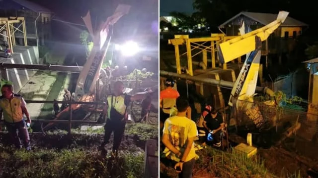 馬國怡保小飛機撞甘榜 釀一死一傷