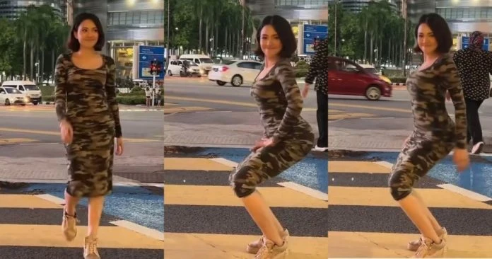 馬來女星在路中央扭腰擺臀    網民：不怕被網暴「很勇敢」