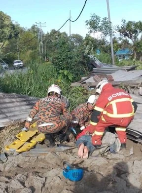 羅里撞村屋滾落山谷　一家九口無受傷虛驚一場