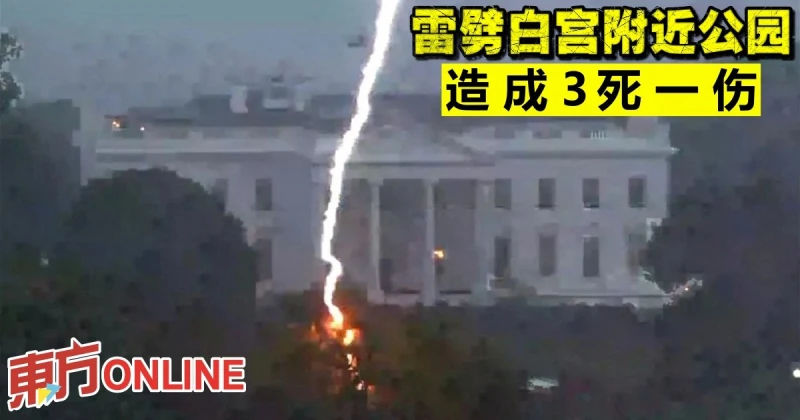 雷劈白宮附近公園　造成3死一傷