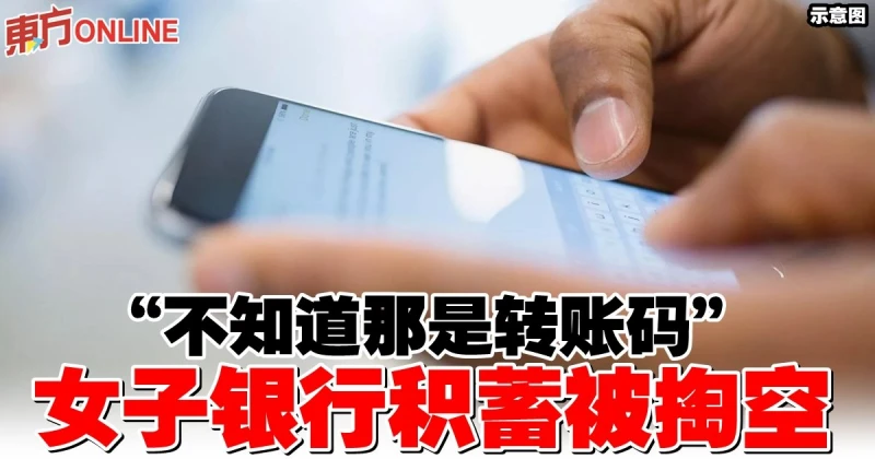 「不知道那是轉帳碼」　女子銀行積蓄被掏空