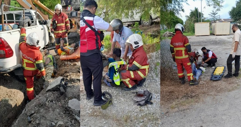 HILUX疑失控撞向施工挖土機　車內5人重輕傷