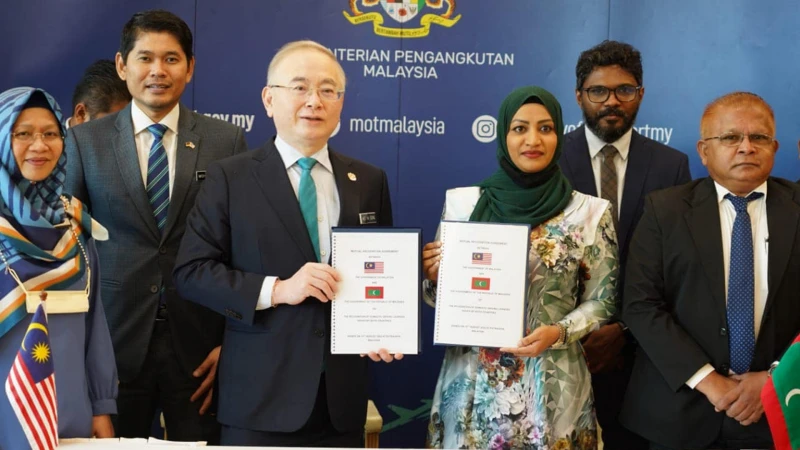 大馬與馬爾地夫  912起相互承認駕照