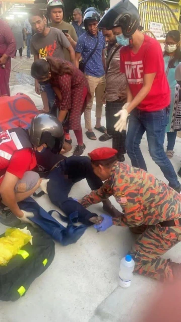 檳城火燒車事件　司機逃生傷及大腿