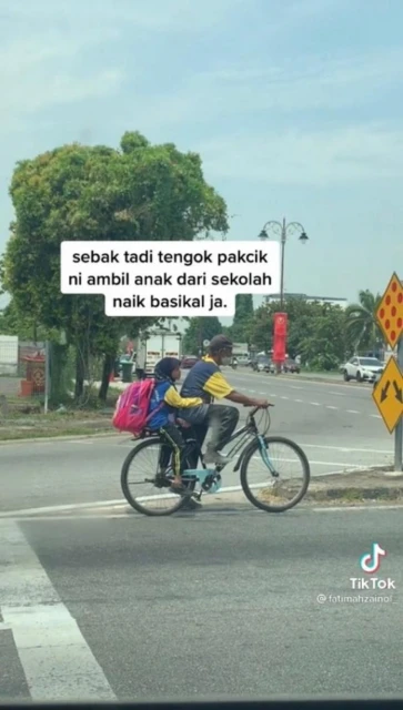 爺爺烈日下踩腳車送孫女上課　網民頓生憐憫之心