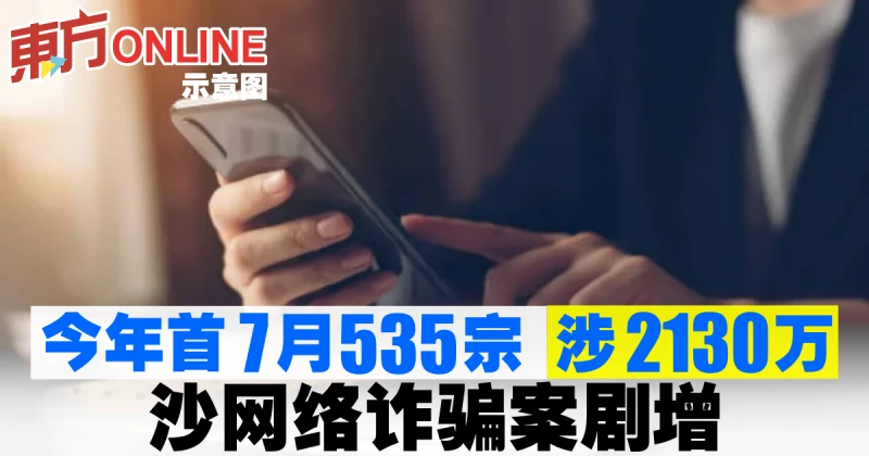 今年首7月535宗涉2130萬　沙網絡詐騙案劇增