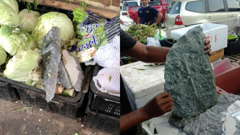 LRT3再有工程意外！ 洋灰掉落砸中菜攤