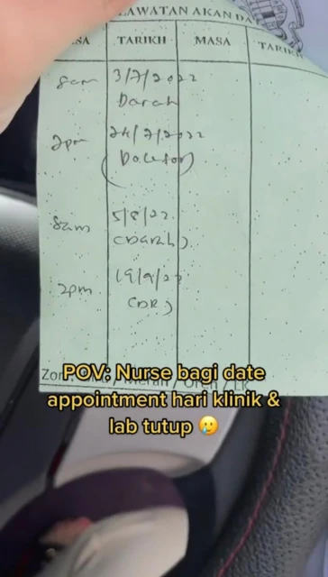 護士給錯日期女子請假抽血撲空　吉打衛生局向當事人道歉