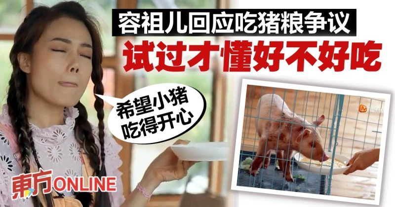 吃豬糧惹爭議　容祖兒拋金句回應：要自己試過好吃才投喂