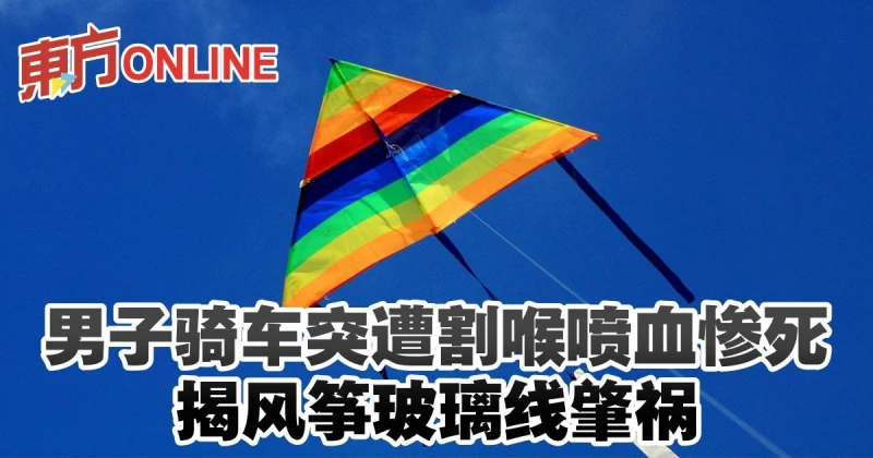 男子騎車突遭割喉噴血慘死　揭風箏玻璃線肇禍