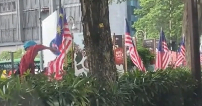 持剪刀破壞國旗　警逮捕41歲本地男子歸案