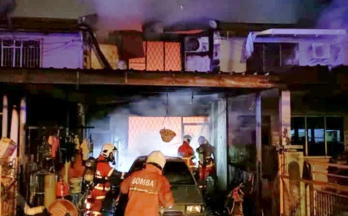 山打根某排屋單位火患    1男2女被燒成焦屍