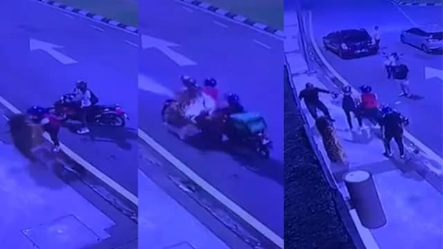 馬國女子獨自上街遭掠奪 送餐員一招「英雄救美」