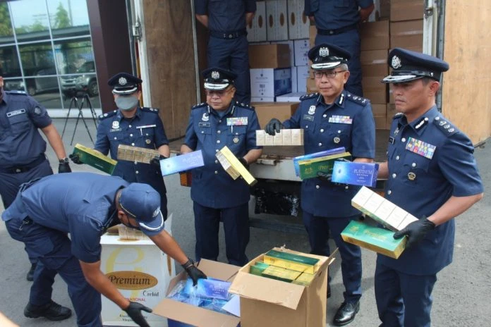 沙巴關稅局破獲總值近200萬的走私香菸