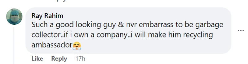 馬國小帥哥沒學歷越堤來新倒垃圾　月薪高達2980新元還當上網紅