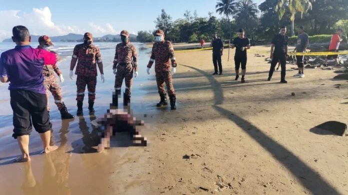 丹容亞路沙灘上   發現老婦遺體