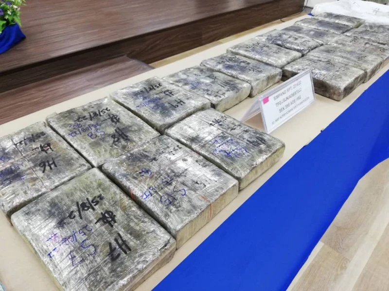 遇警方路檢心虛闖關　毒販被攔截搜出約18公斤大麻