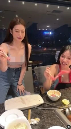 到店吃火鍋只穿胸罩　台網美被轟低俗丟臉