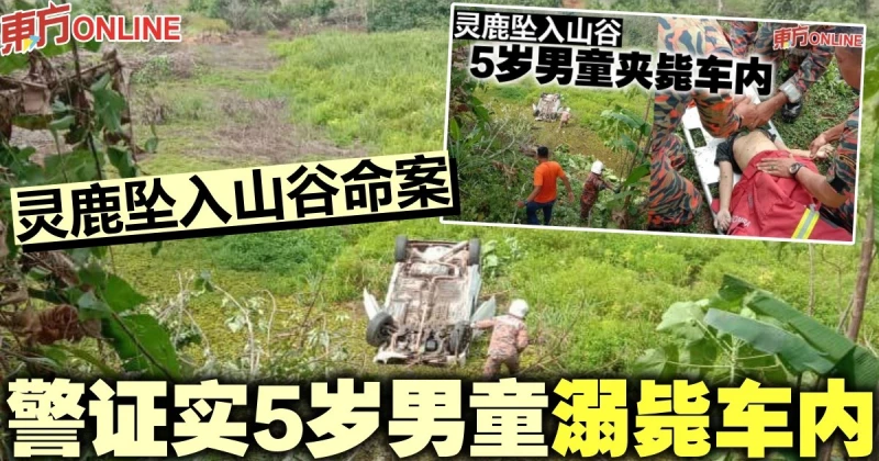 靈鹿墜入山谷命案　警證實5歲男童溺斃車內