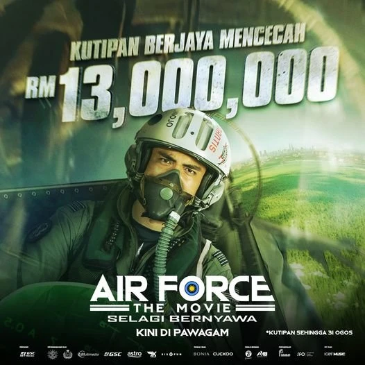 大馬空軍電影《Air Force》　上映7天票房破1300萬令吉！