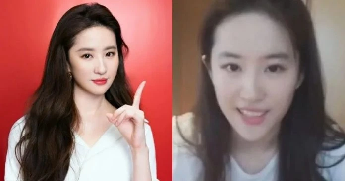 劉亦菲直播誤關美顏　網民：妝前妝後相差無幾