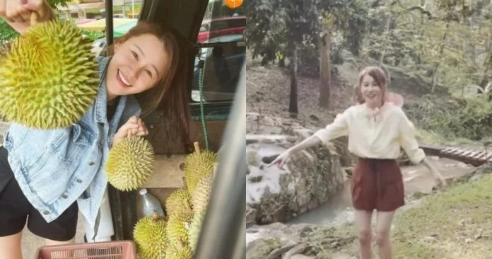 黃翠如游大馬慘被榴槤高處滾落擲中　白滑美腿驚現20個洞洞