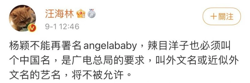 傳中國廣電總局下新禁令「1條件」　Angelababy恐改名？