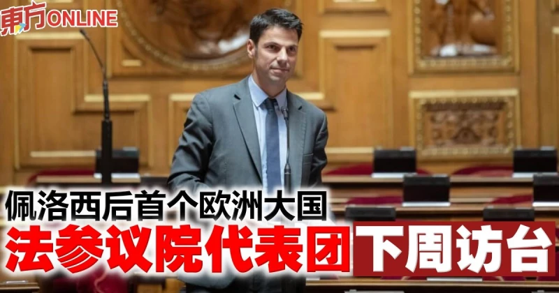 佩洛西後首個歐洲大國　法參議院代表團下周訪台