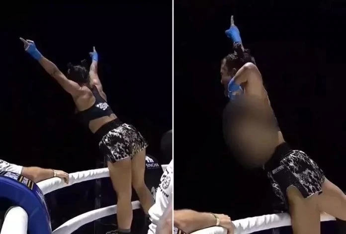 女格鬥手打敗泰拳老將奪冠   當眾脫衣露雙峰全場轟動