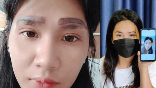 花錢紋眉慘變「四道眉」 泰國女子一年不敢出門