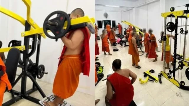泰國僧侶鍛鍊組圖惹議 網民：健身不是他們的指責