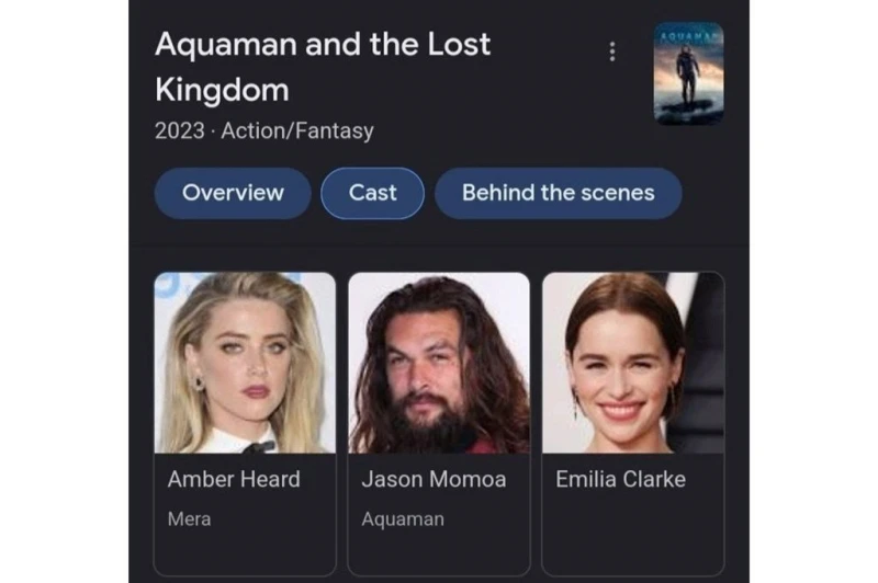 《水行俠2》悄悄更新名單　傳「龍後」頂替安柏赫德