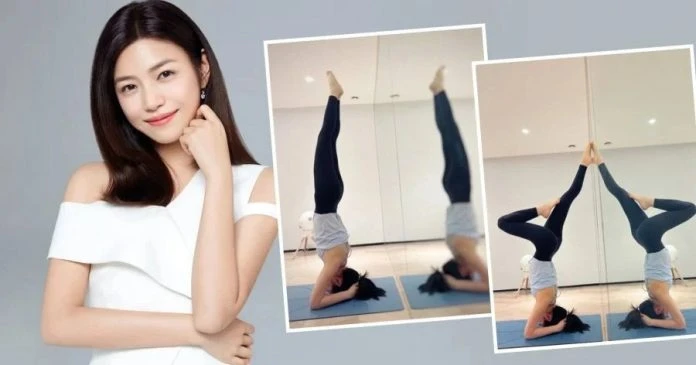 被網瘋傳飄孕味懷二胎　陳妍希分享練瑜伽照片闢謠