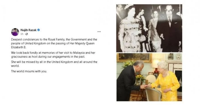 英女王駕崩  納吉獄中發文哀悼