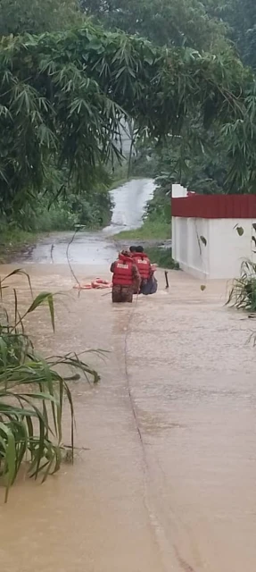 京那律甘榜打納基淹水 居民緊急疏散避災