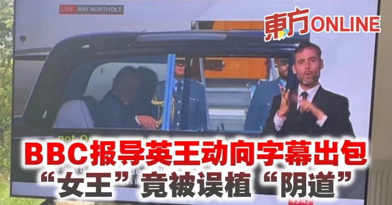 BBC報導英王動向字幕卻出包　「女王」竟被誤植「陰道」