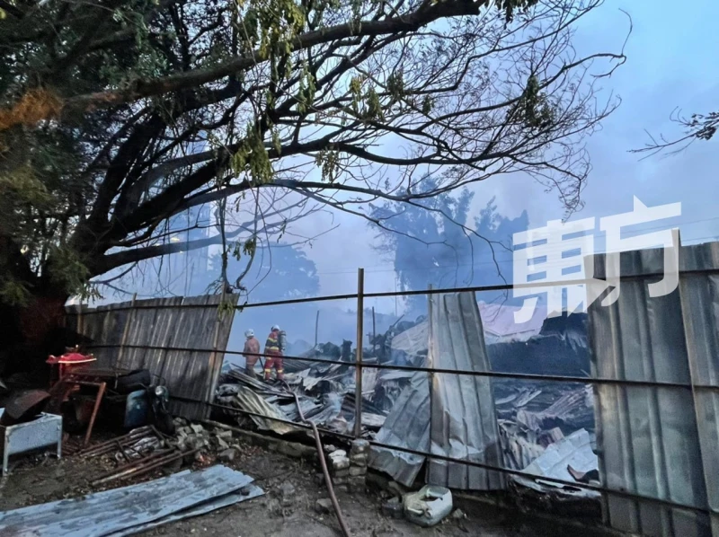 敦斯里拉囊路工人宿舍失火　全數燒毀未釀傷亡