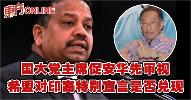 國大黨主席促安華先審視　希盟對印裔社會特別宣言是否兌現