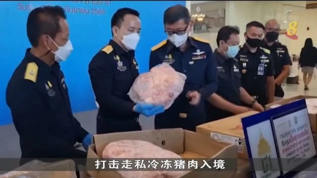 泰國過去三個月起獲逾43公噸走私豬肉
