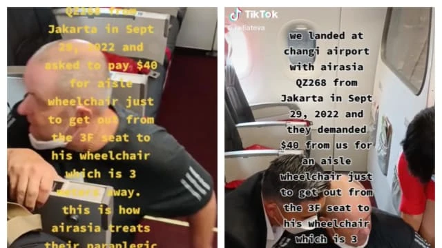 殘障人士在機艙內爬行移動 亞航致歉