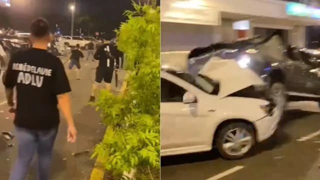 從酒吧打到馬路 馬國兩群人鬥毆開車猛撞