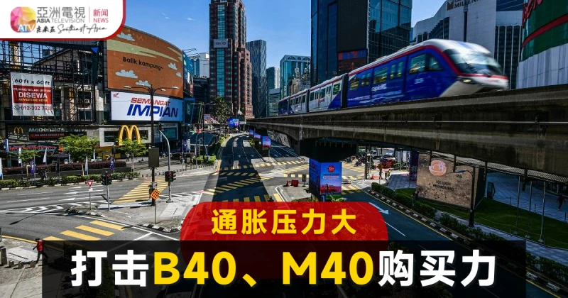 研究：通脹高漲 大馬B40及M40消費力降低