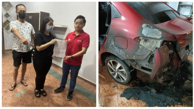 疑獅城大耳窿跨國追債點錯相 馬國新住戶轎車遭燒毀