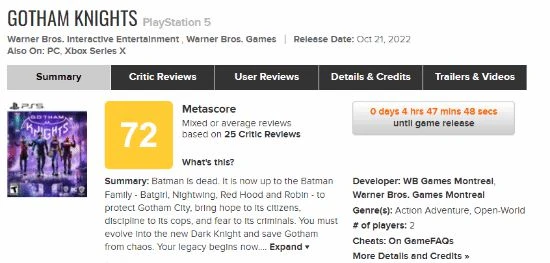 《哥譚騎士》M站評分72分:它本可以做的更好