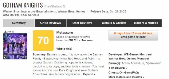 《哥譚騎士》M站評分72分:它本可以做的更好