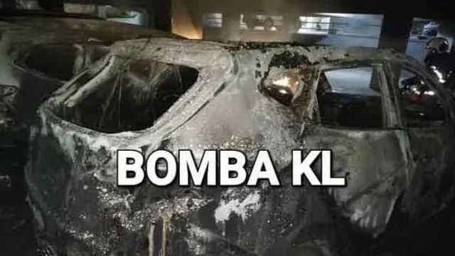 吉隆坡發生恐怖火燒車案 停車場失火燒毀六輛車