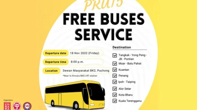 馬國非政府組織供免費載送服務 鼓勵選民回鄉投票