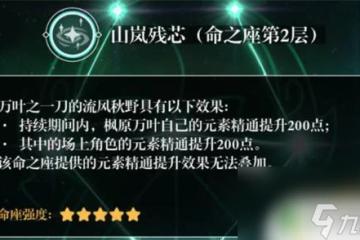 原神萬葉命座性價比 《原神》楓原萬葉幾命最好